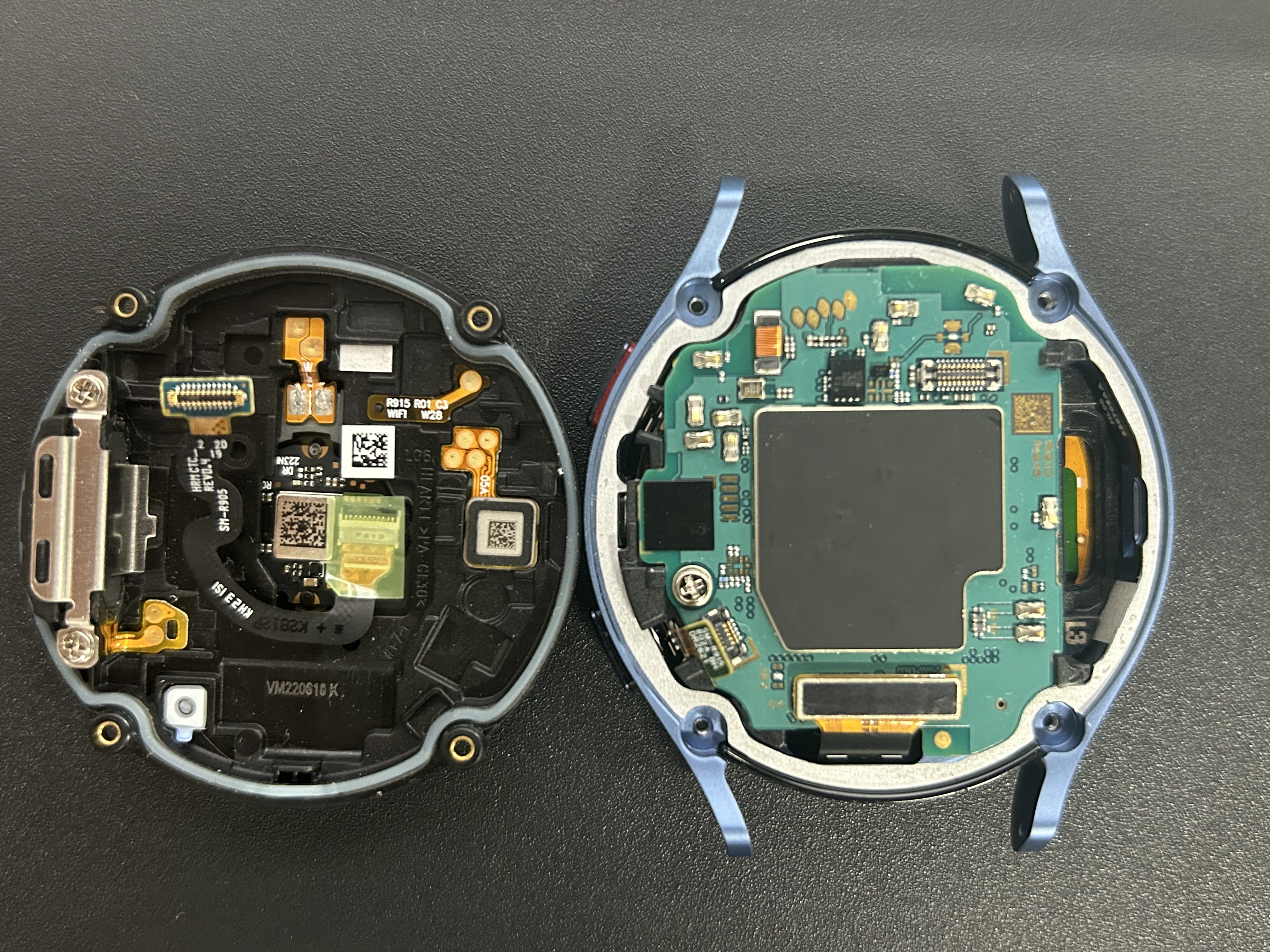 SM-R910 cover 접점과 접지 구간을 나눈 원본 분석 화면